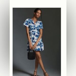 Somerset mini dress 2x, white and blue